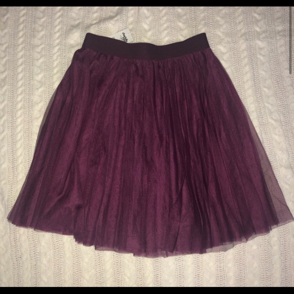 Burgundy Tulle Skirt